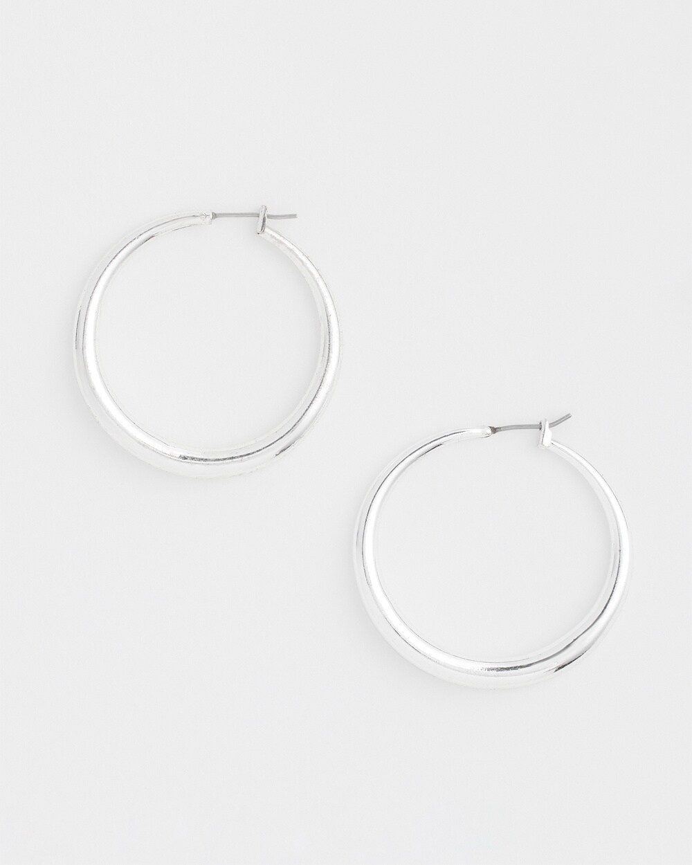 Cassie Silver-Tone Hoop Earrings