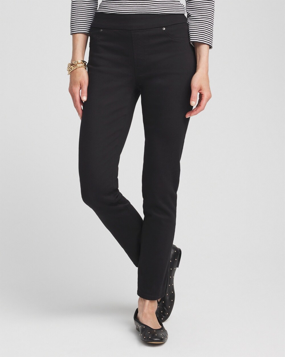 Denim Pull-On Ankle Jeggings