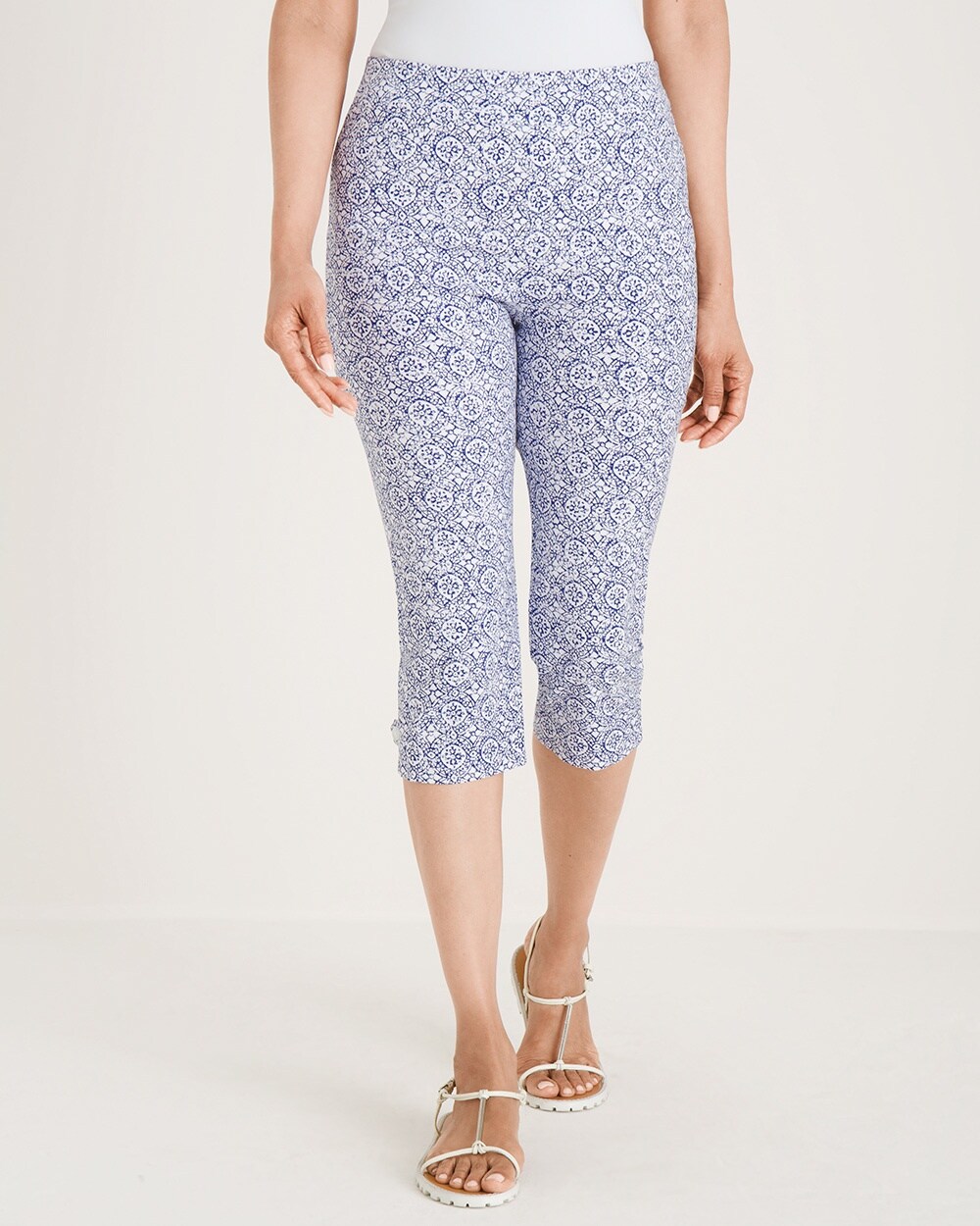 So Slimming Brigitte Tab-Hem Capris