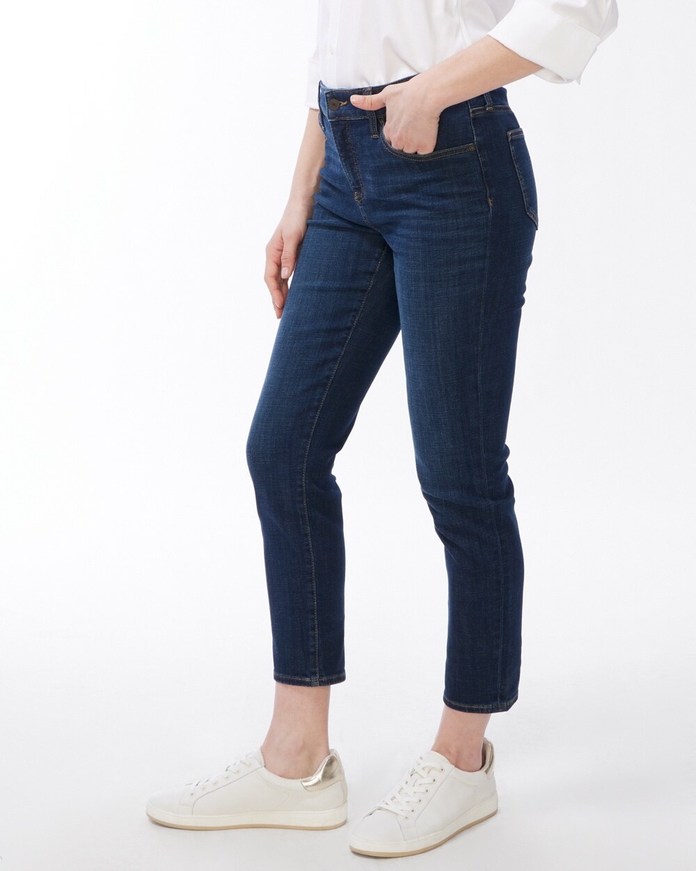 So Slimming Girlfriend Ankle Jeans