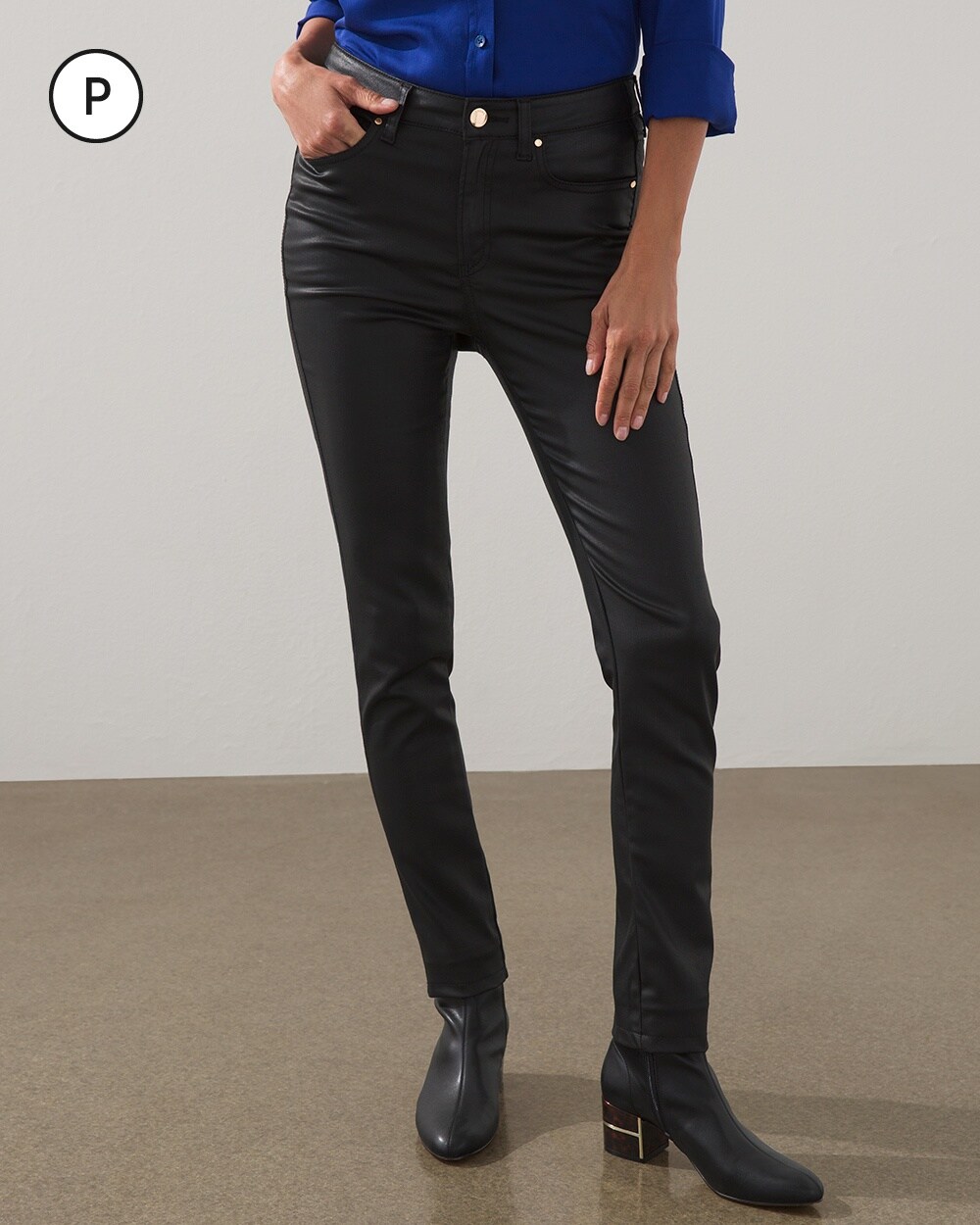 Petite Coated Slim Jeans