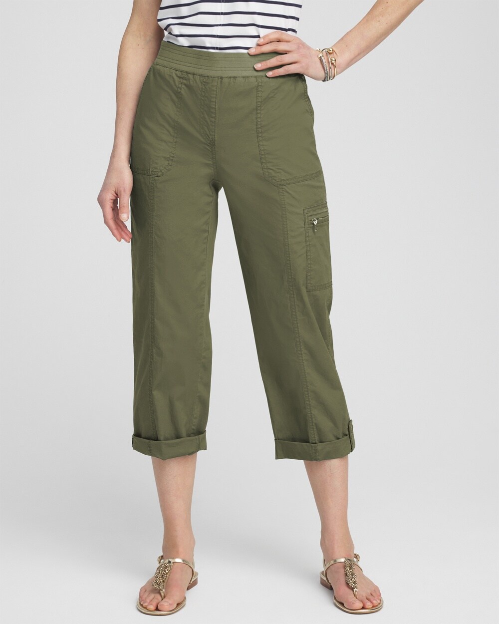 Poplin Cropped Pants