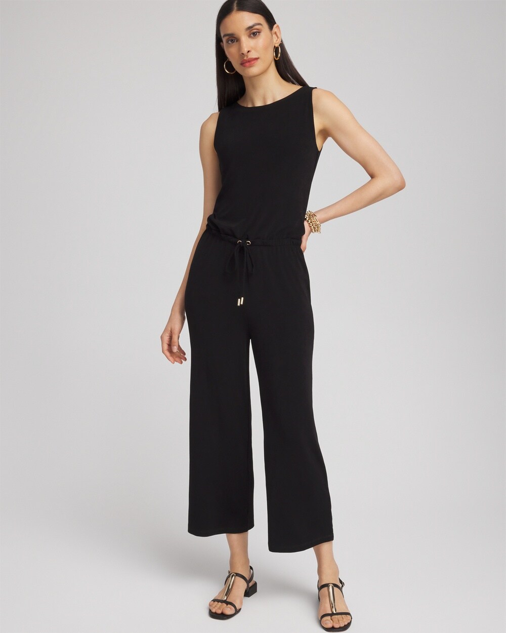 Petite Travelers Tie Waist Jumpsuit