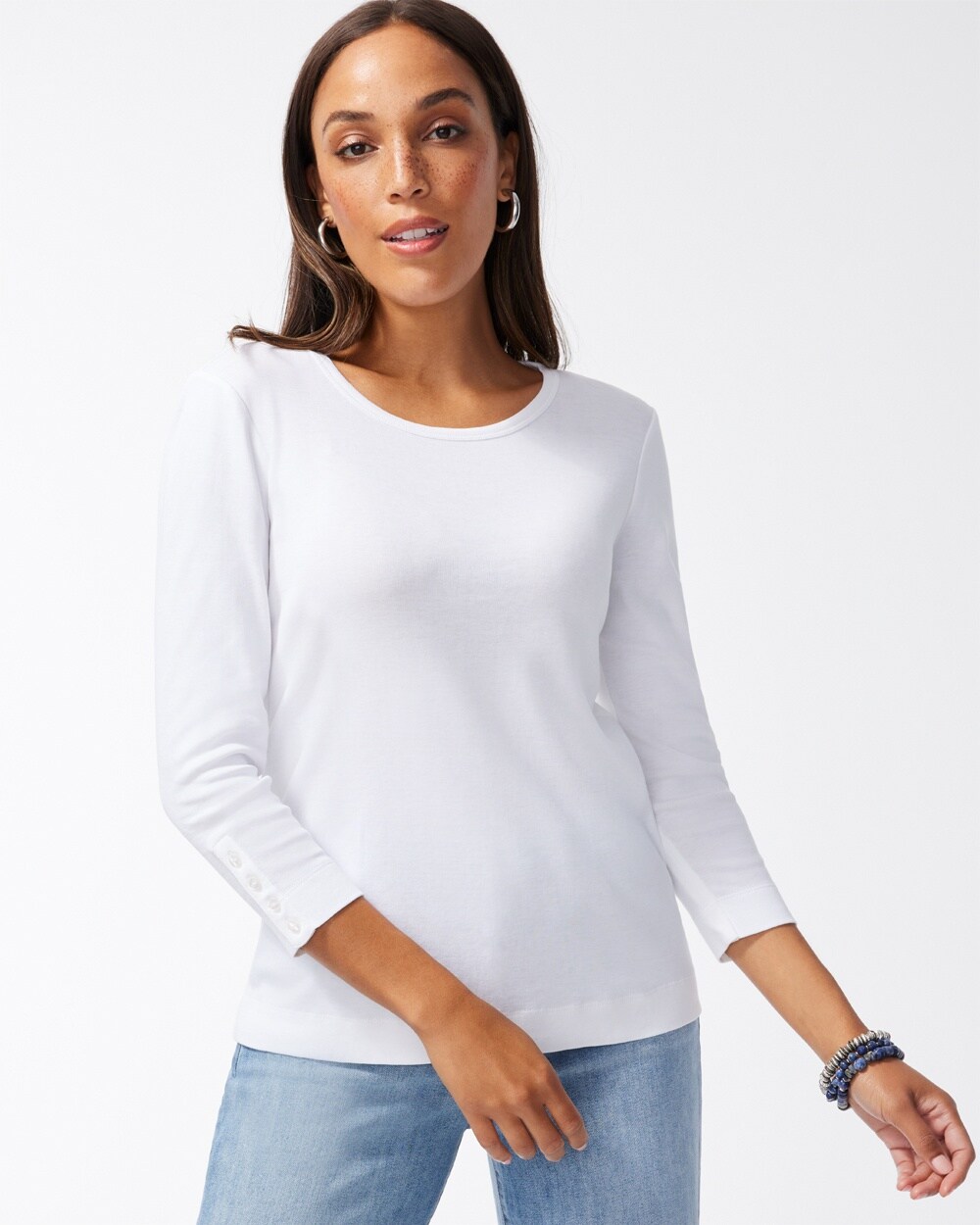 Pima 3/4 Sleeve Everyday Tee