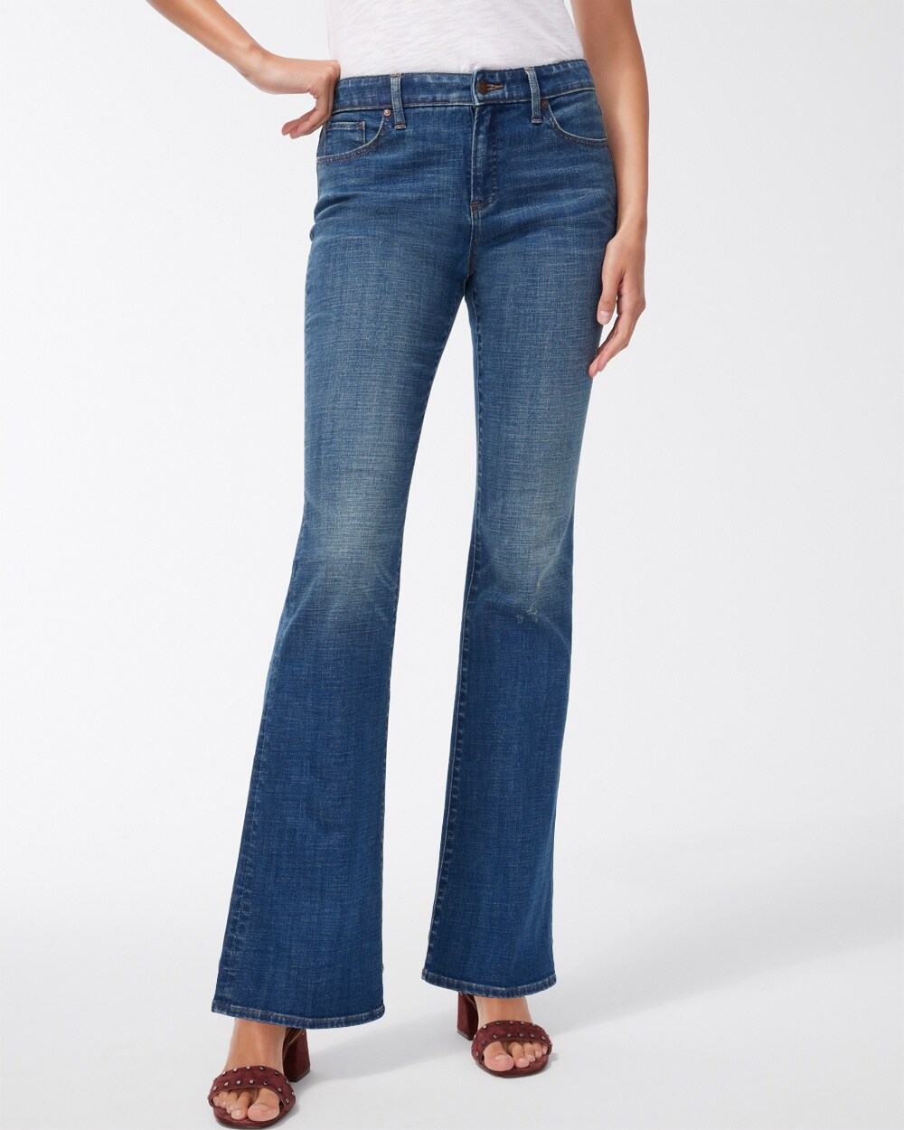 Petite Girlfriend Flare Jeans