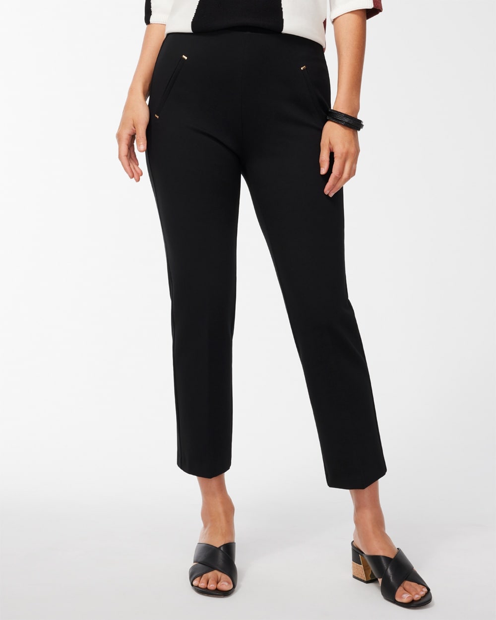 Juliet Ponte Straight Cropped Pants