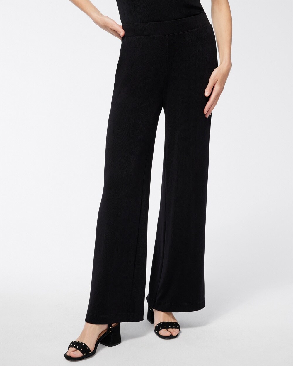 Petite Travelers Wide Leg Pocket Pants