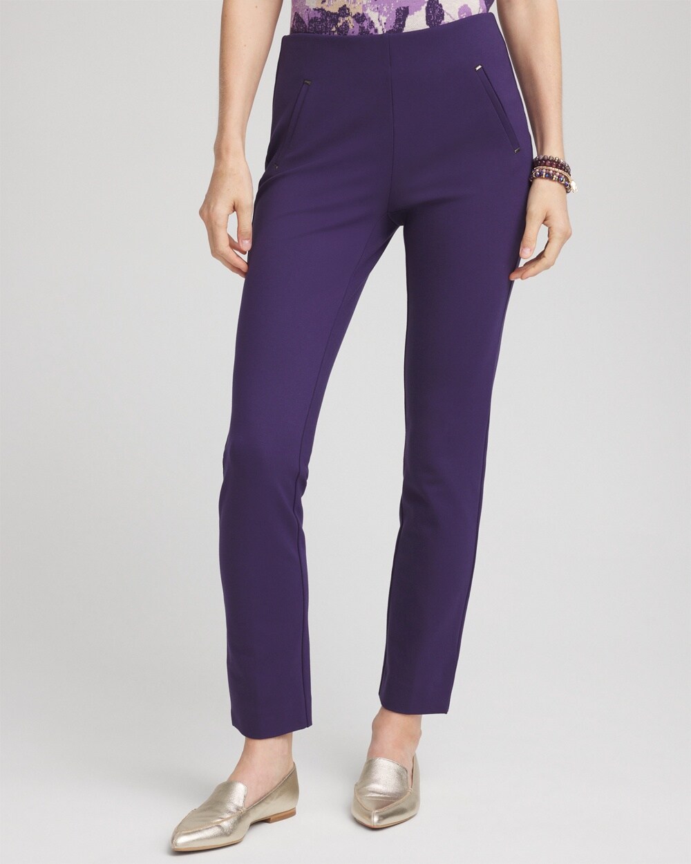 Juliet Ponte Trim Detail Ankle Pants