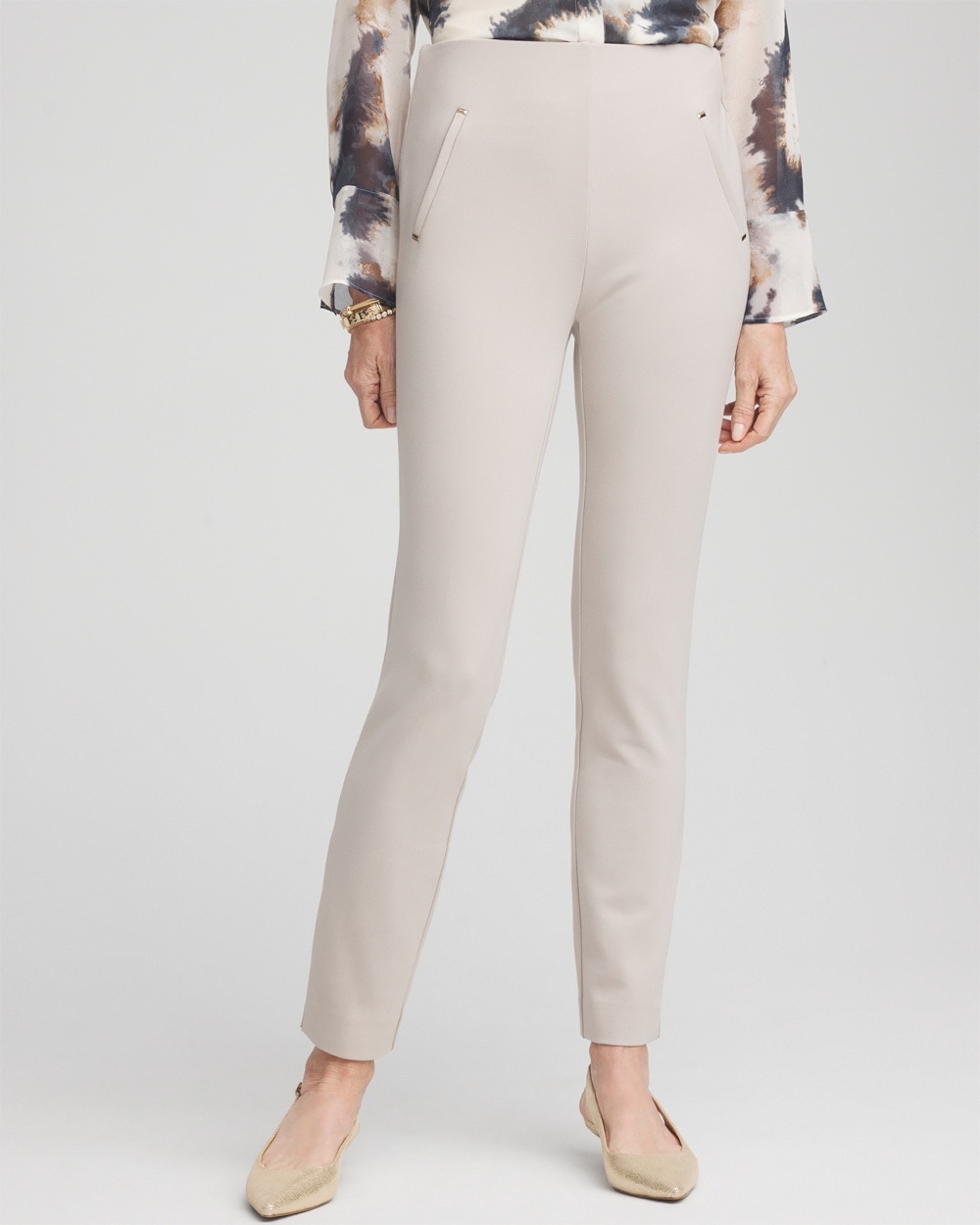 Juliet Ponte Trim Detail Ankle Pants