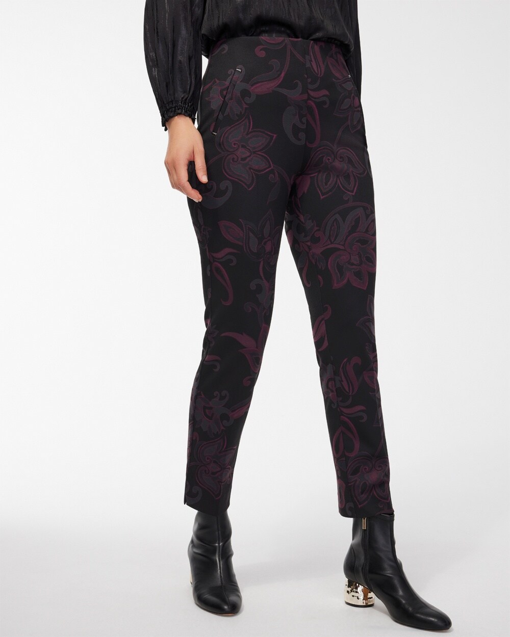 Juliet Ponte Floral Ankle Pants