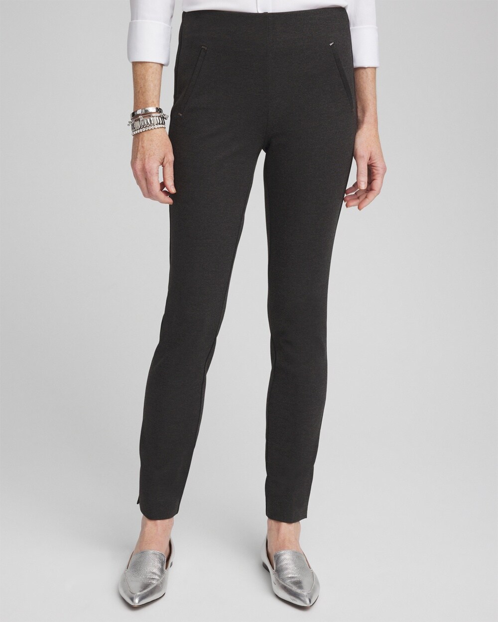 Juliet Ponte Trim Detail Ankle Pants