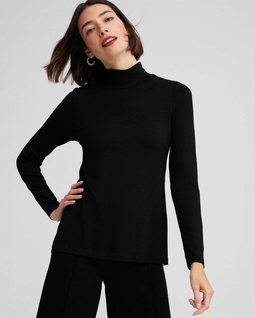 Touch of Cool&#8482; Mock Neck Layering Tee