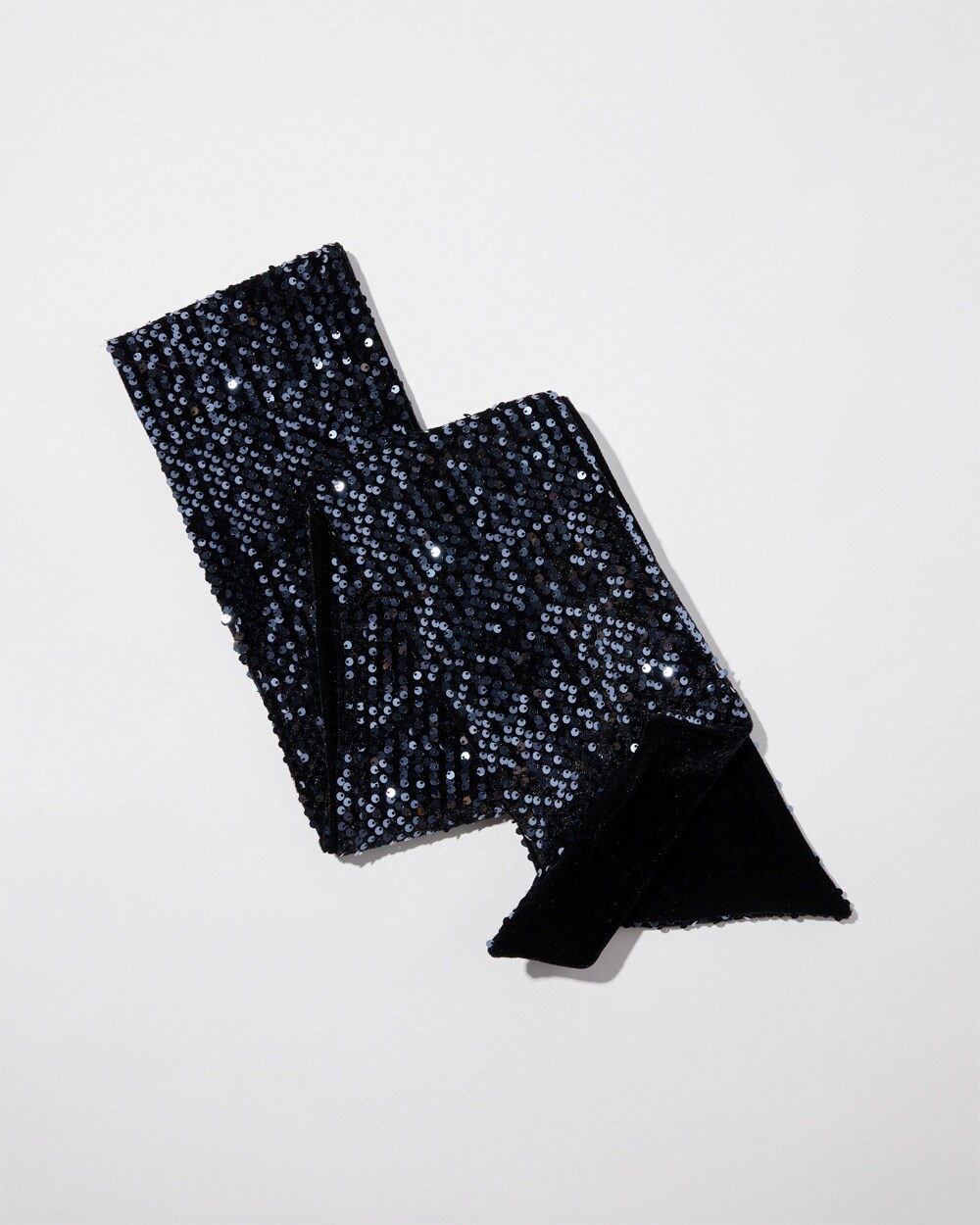 Velvet Sequin Skinny Scarf