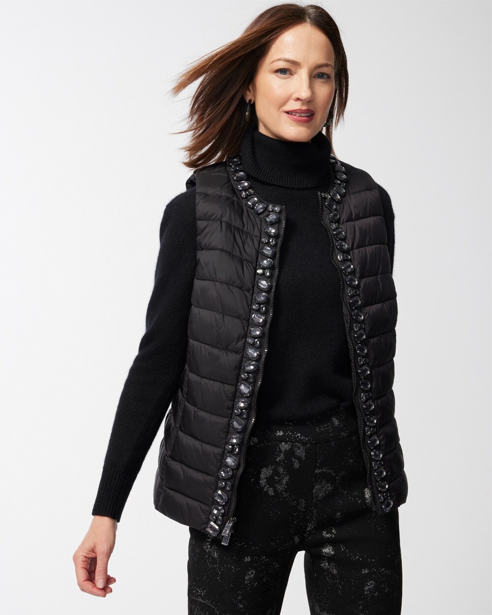 Embellished Puffer Vest