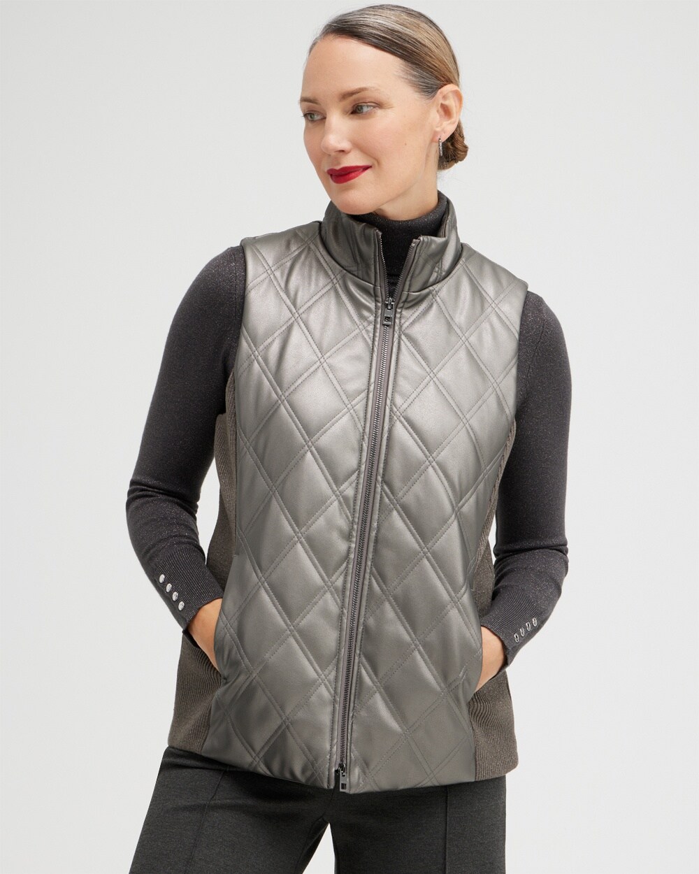 Faux Leather Vest