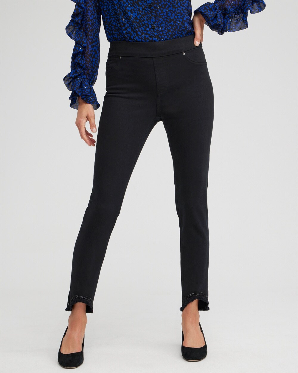 Embellished Tulip Hem Pull-on Jeggings