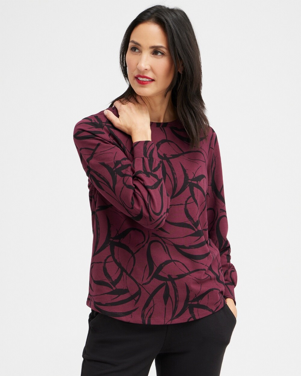 Zenergy Ribbon Print Sweatshirt