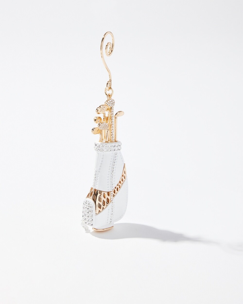 Gold Tone Golf Bag Ornament