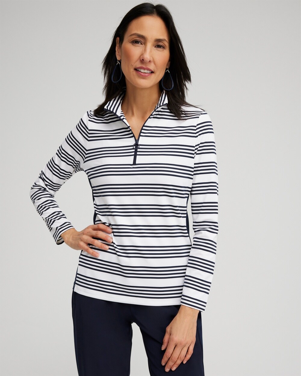 Zenergy\u00AE UPF Stripe Long Sleeve Top