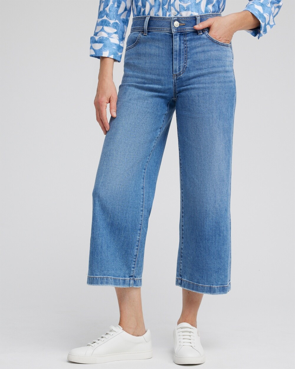 Cropped Wide Leg Jeans