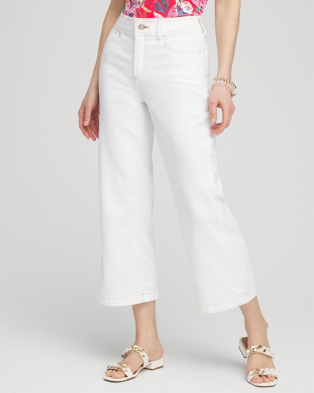 Cropped Wide Leg Jeans