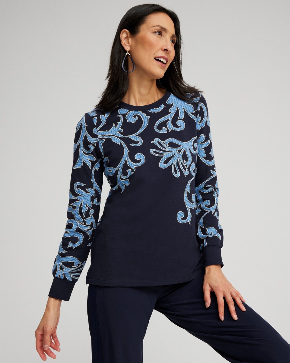 Zenergy\u00AE Scroll Print Pullover