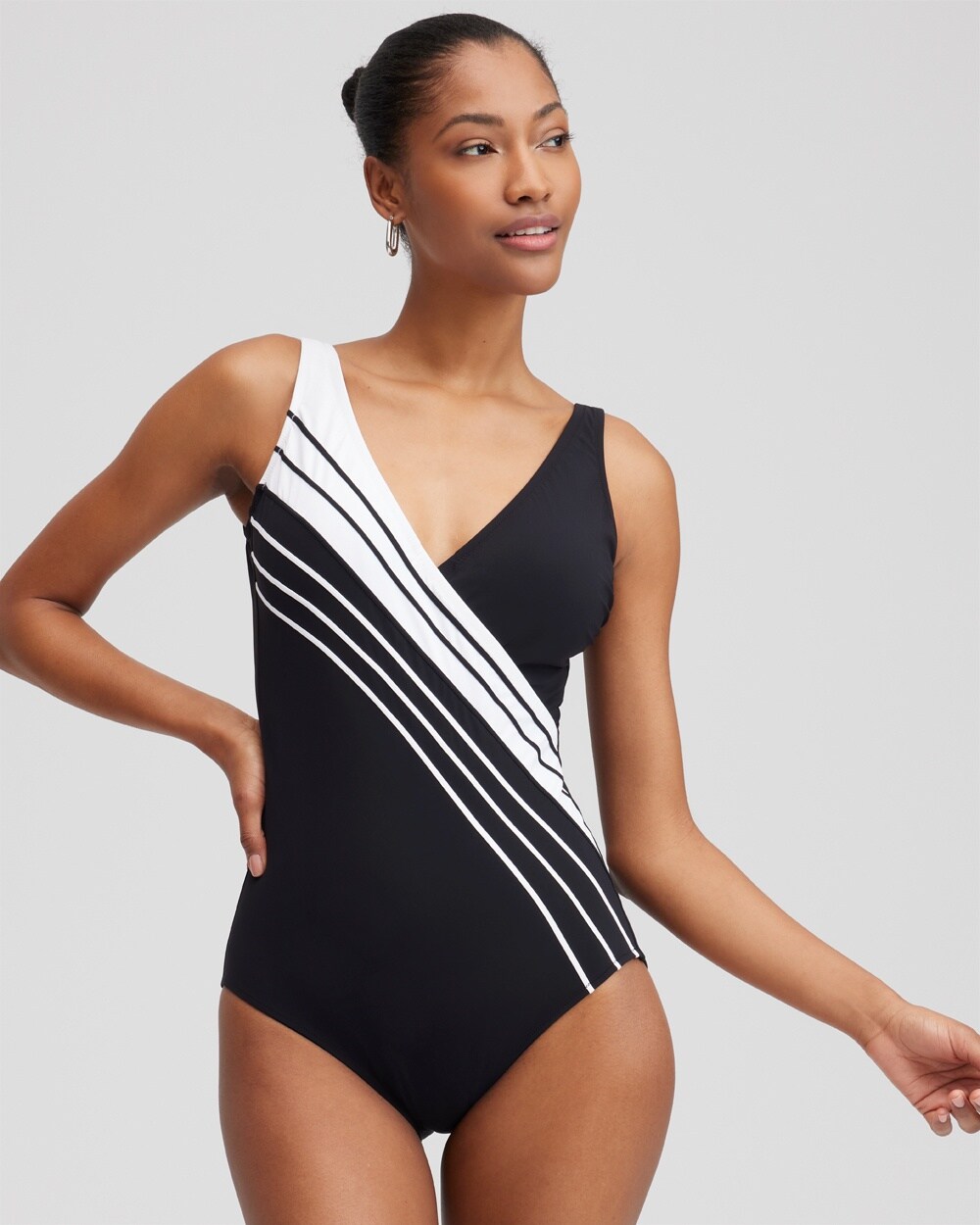 Gottex V-neck One Piece Swimsuit