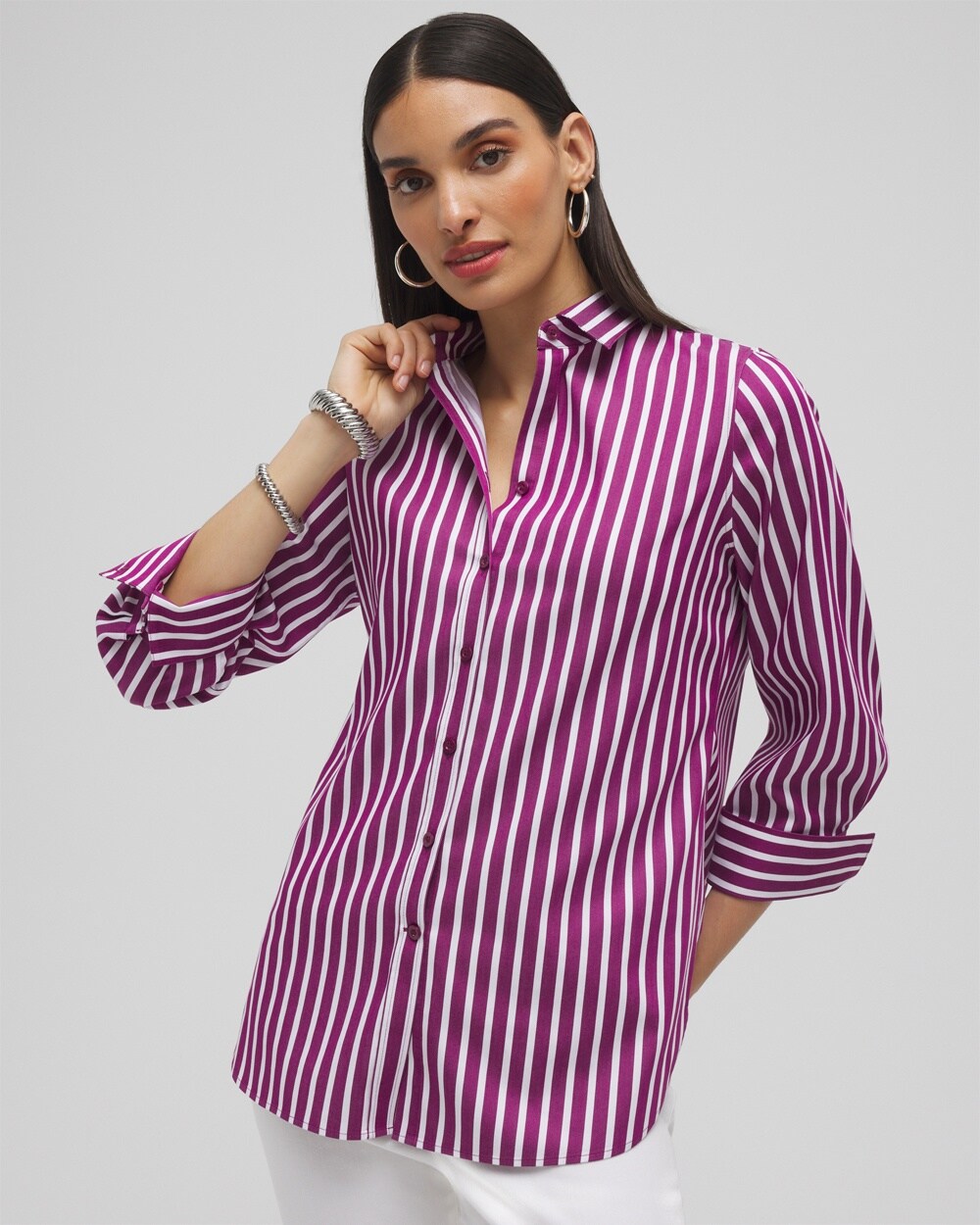 No Iron\u2122 Stretch Stripe Shirt