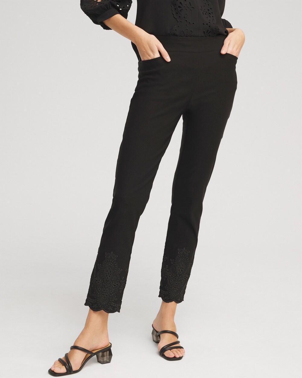 Brigitte Eyelet Ankle Pants