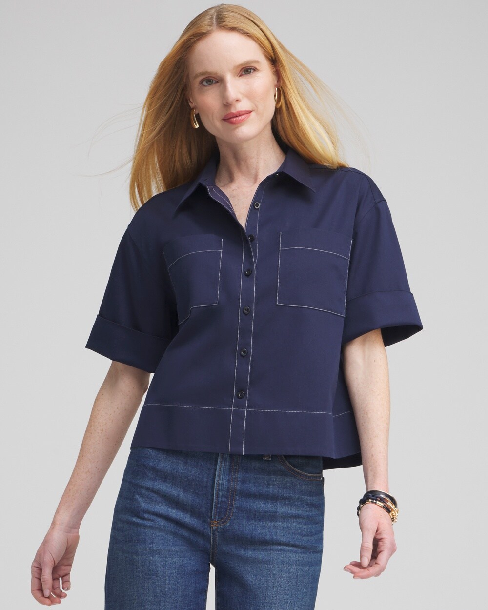 No Iron&#8482; Stretch Short Sleeve Shirt