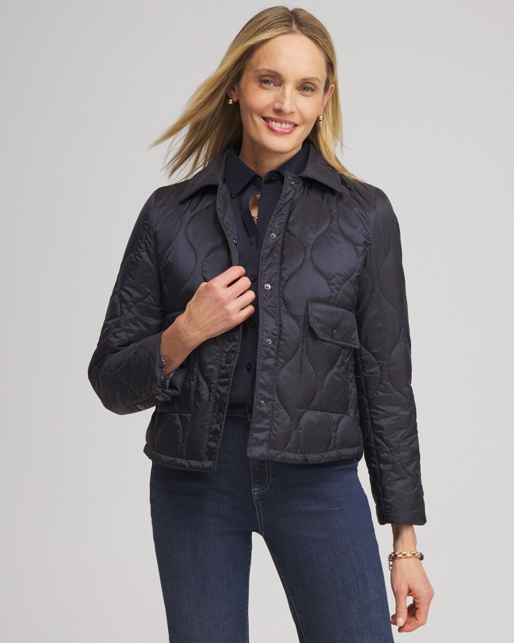 Cropped Quilted Jacket