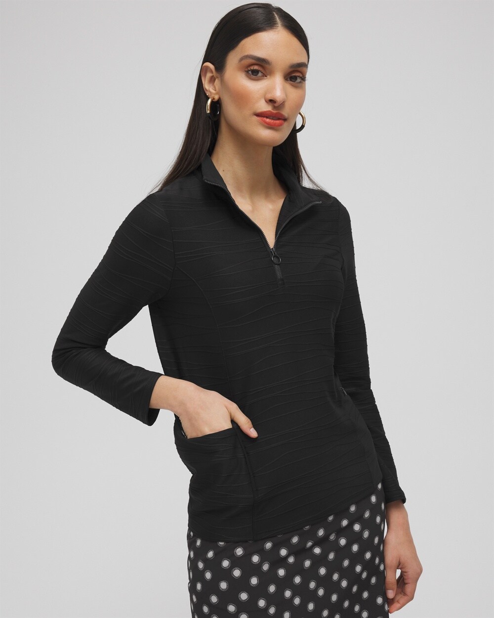 Zenergy\u00AE UPF Knit Jacquard Pullover