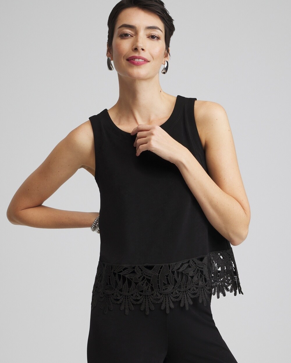 Travelers&#8482; Lace Trim Top