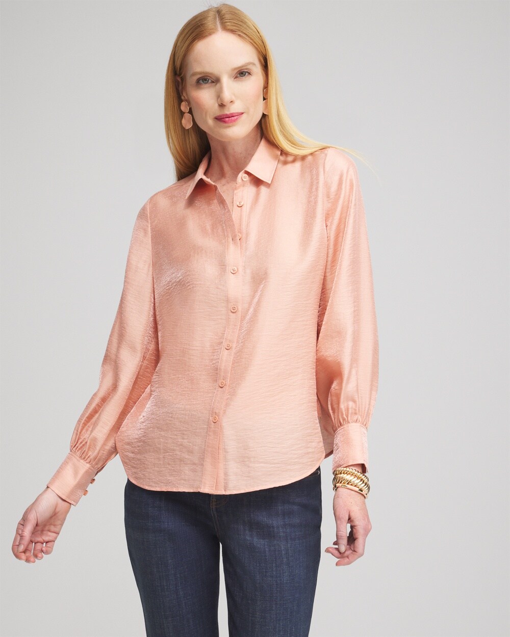 Shimmery Long Sleeve Shirt