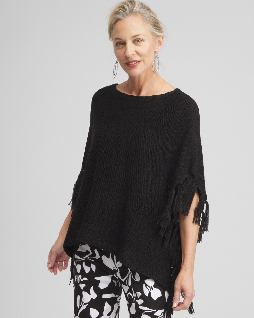 Fringe Knit Poncho