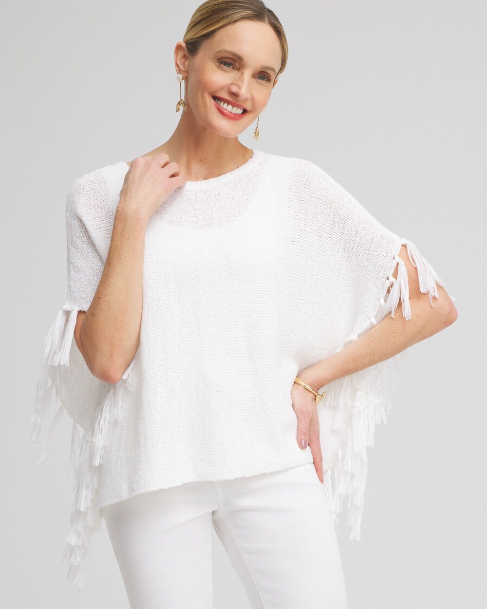 Fringe Knit Poncho