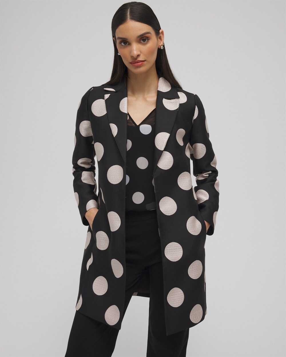 Petite Polka Dot Jacquard Topper