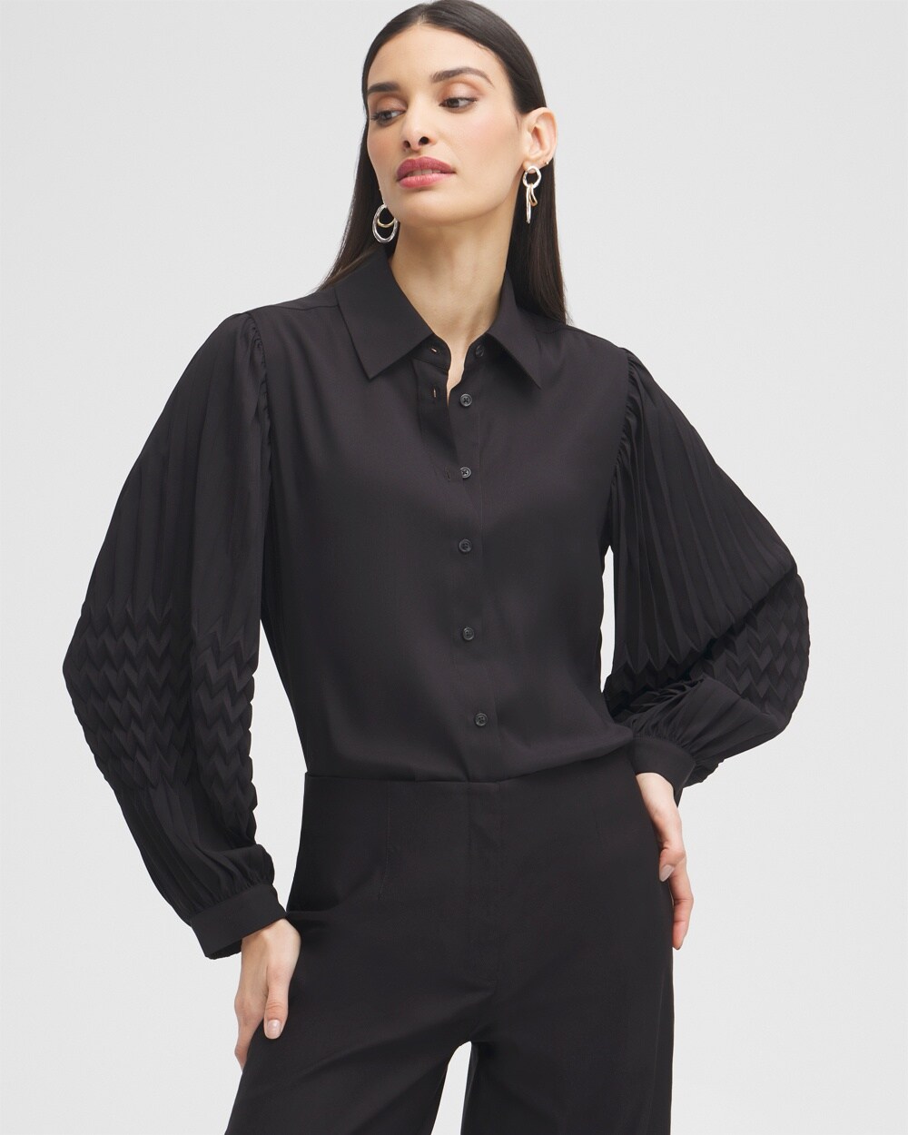 Black Label&#8482; Pleated Blouse