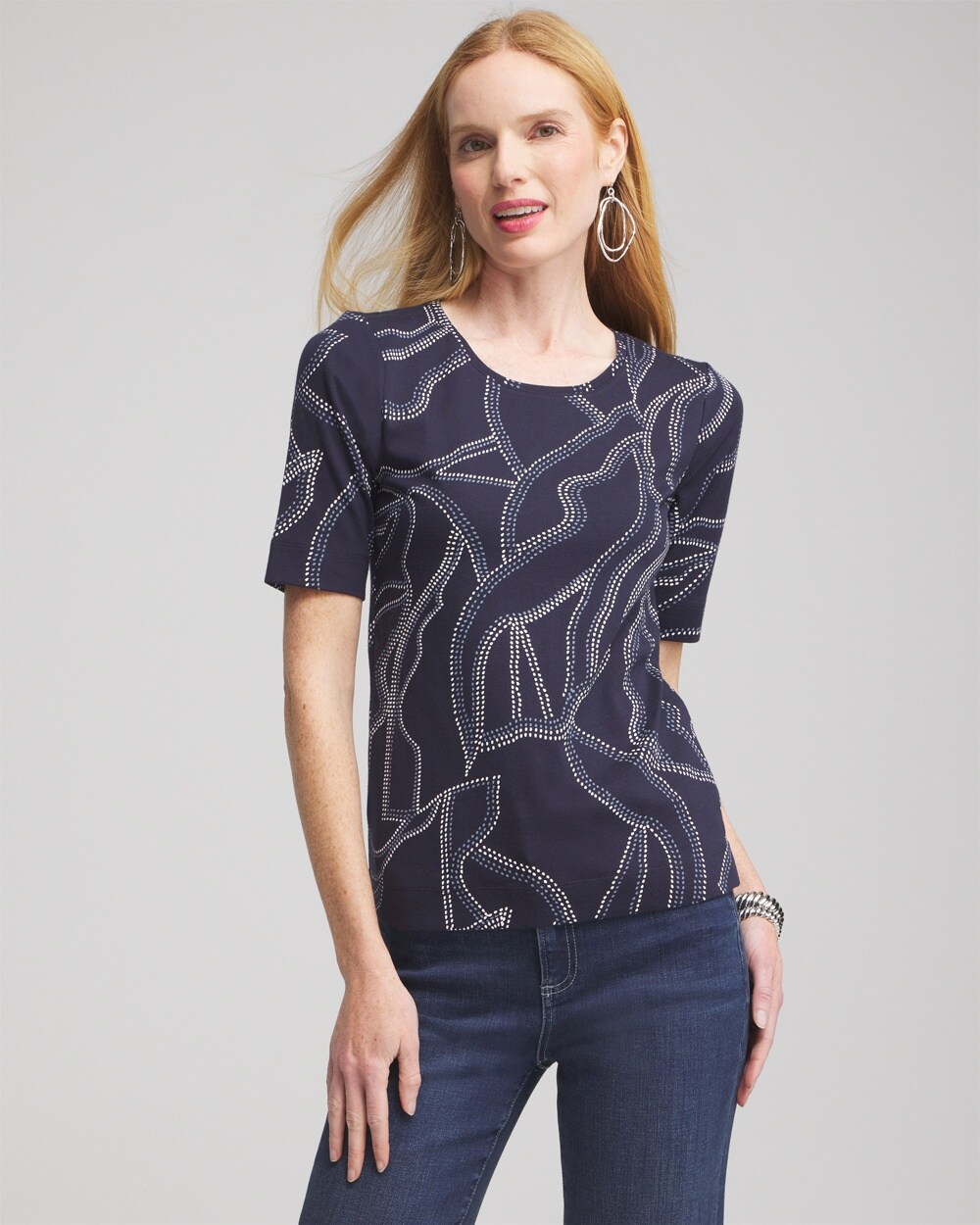 Abstract Everyday Elbow Sleeve Tee