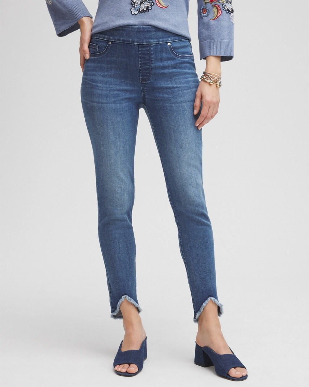 Tulip Hem Pull-on Ankle Jeggings