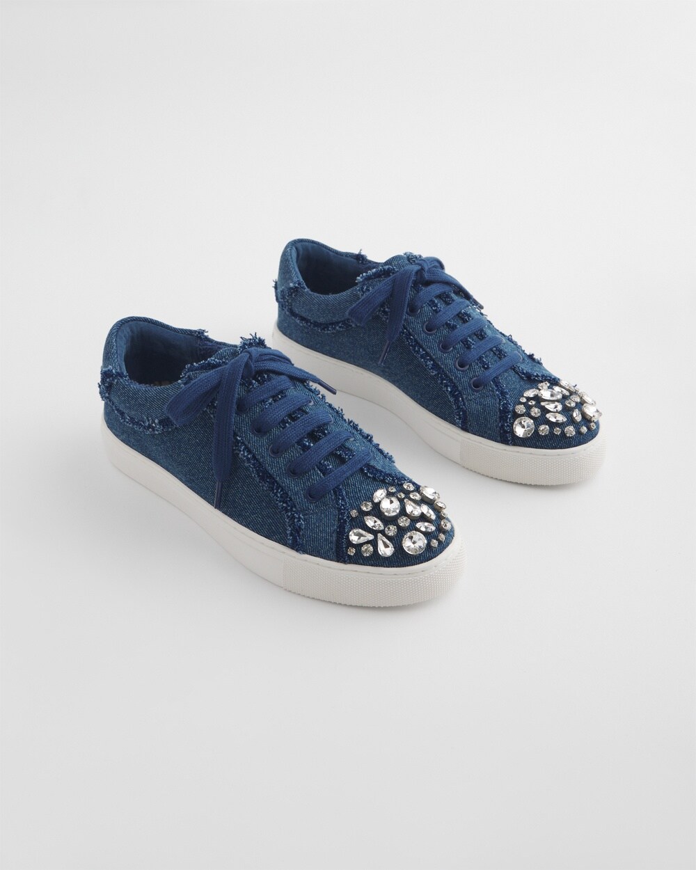 Embellished Denim Sneakers