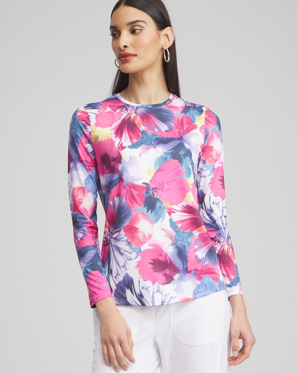 Zenergy\u00AE UPF Knit Floral Tee