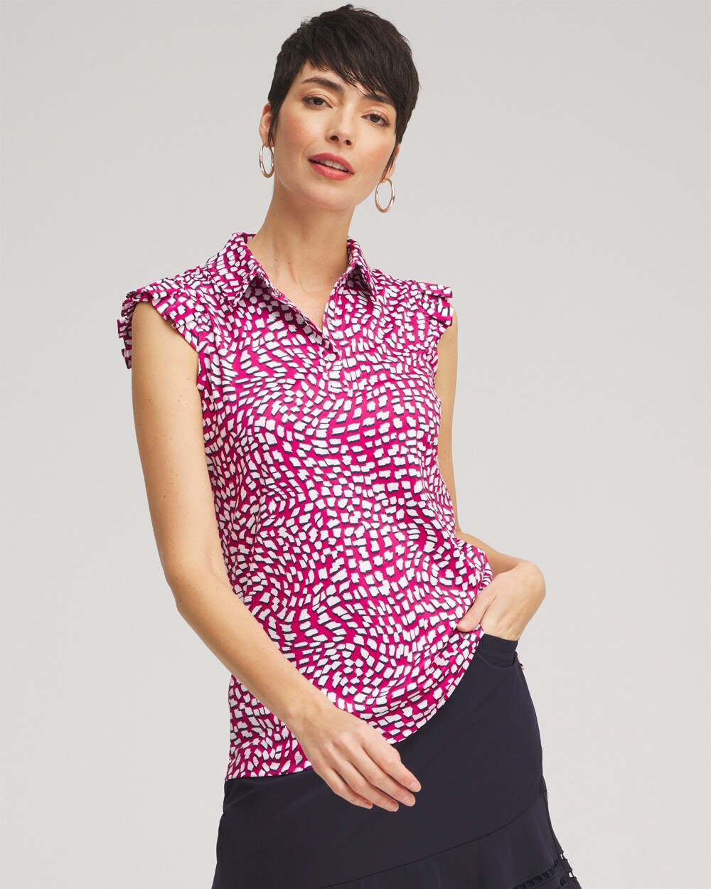 Zenergy\u00AE UPF Knit Ruffle Polo