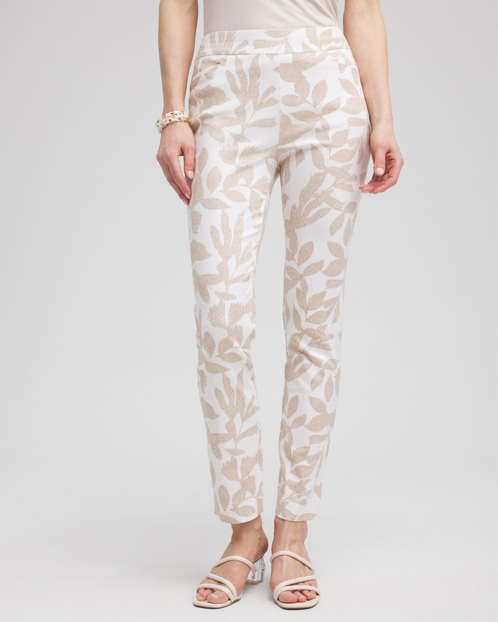 Brigitte Leaf Etch Ankle Pants