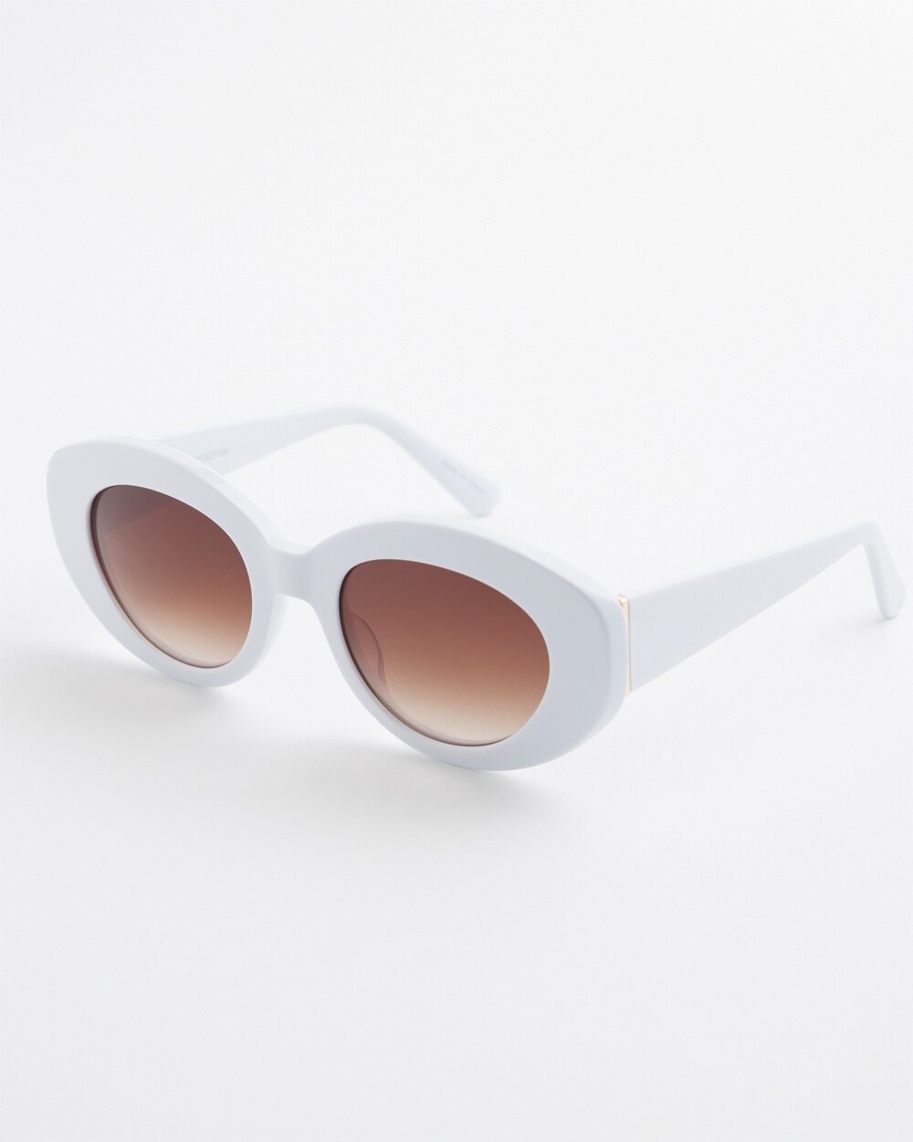 White Oval Sunglasses