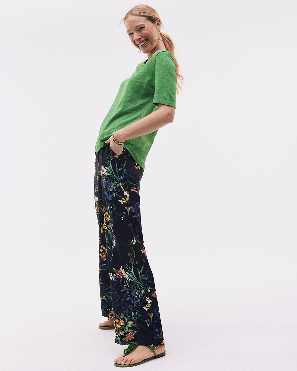 Floral Wide Leg Soft Pants