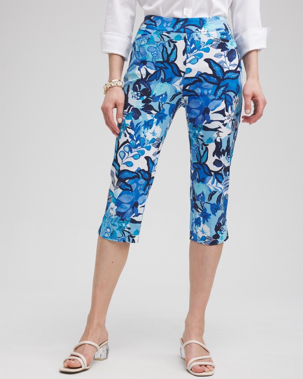 Brigitte Cool Floral Capri Pants