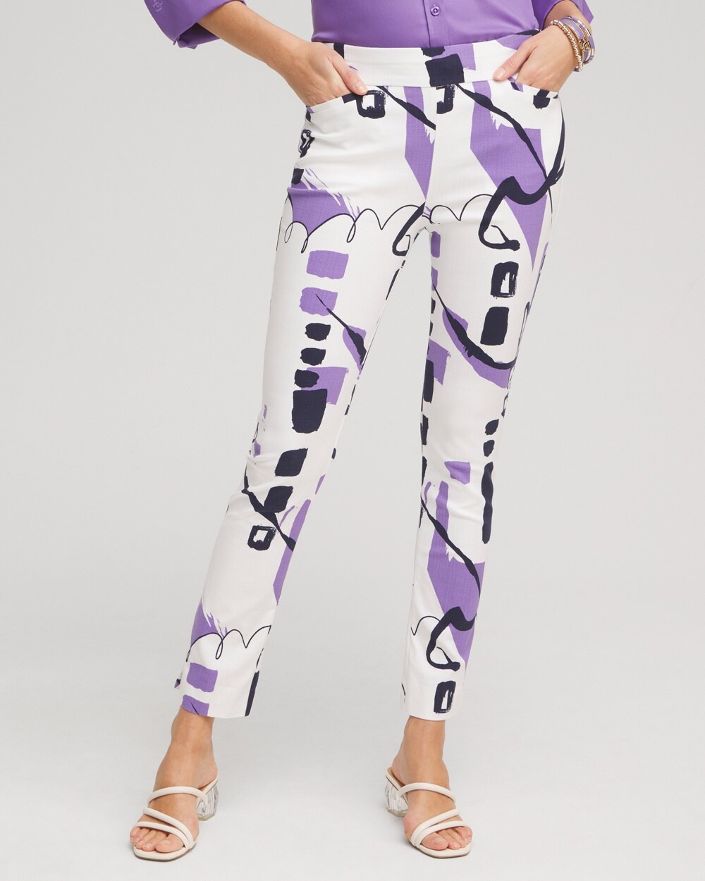 Brigitte Abstract Ankle Pants