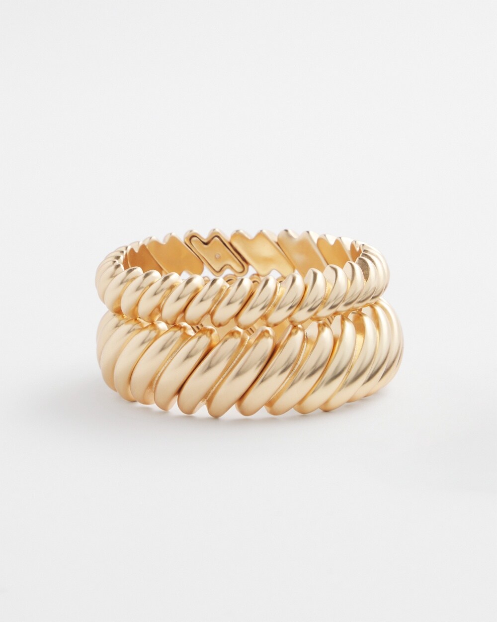 Gold Tone Stretch Bracelet Set