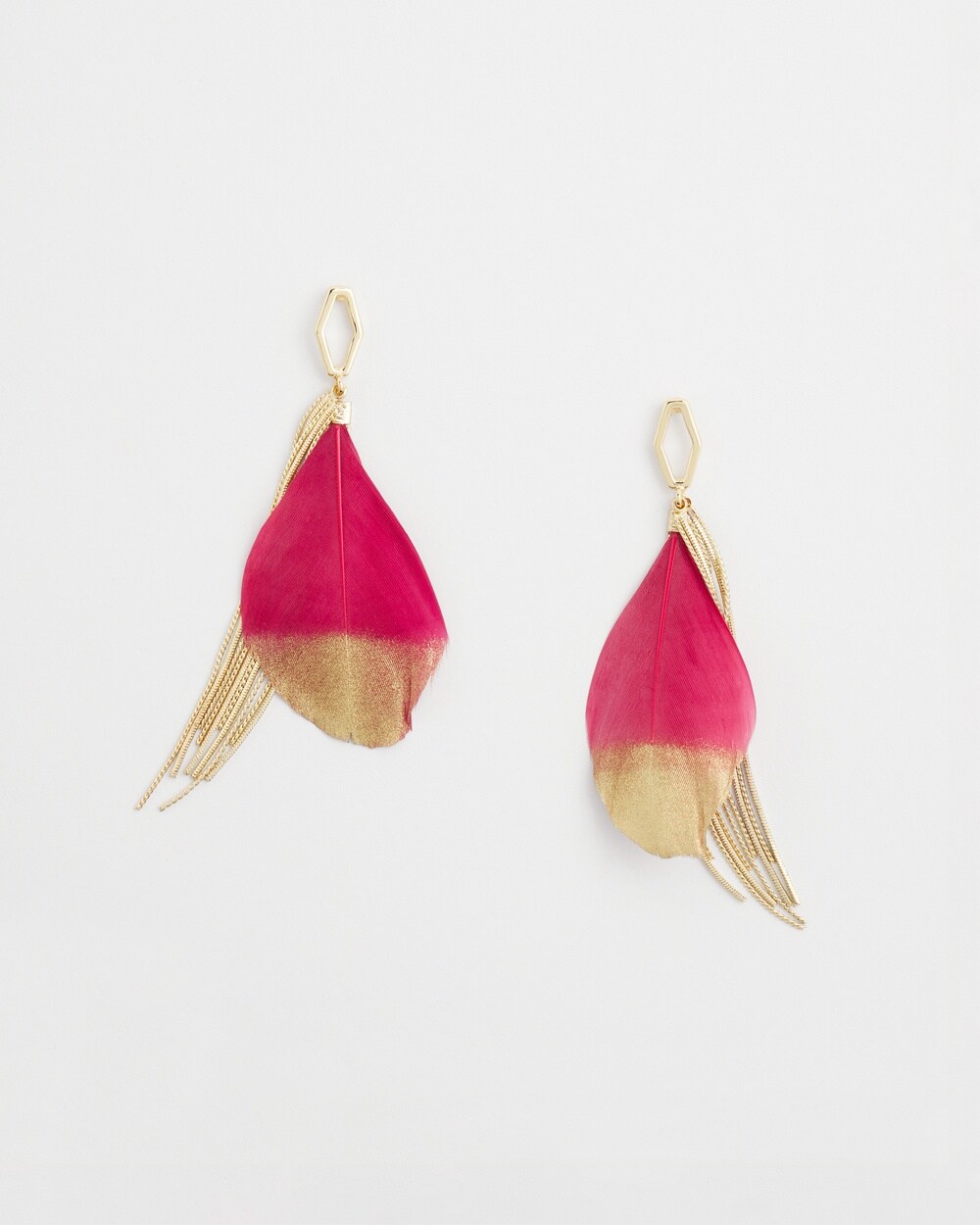 No Droop&#8482; Magenta Fringe Earrings